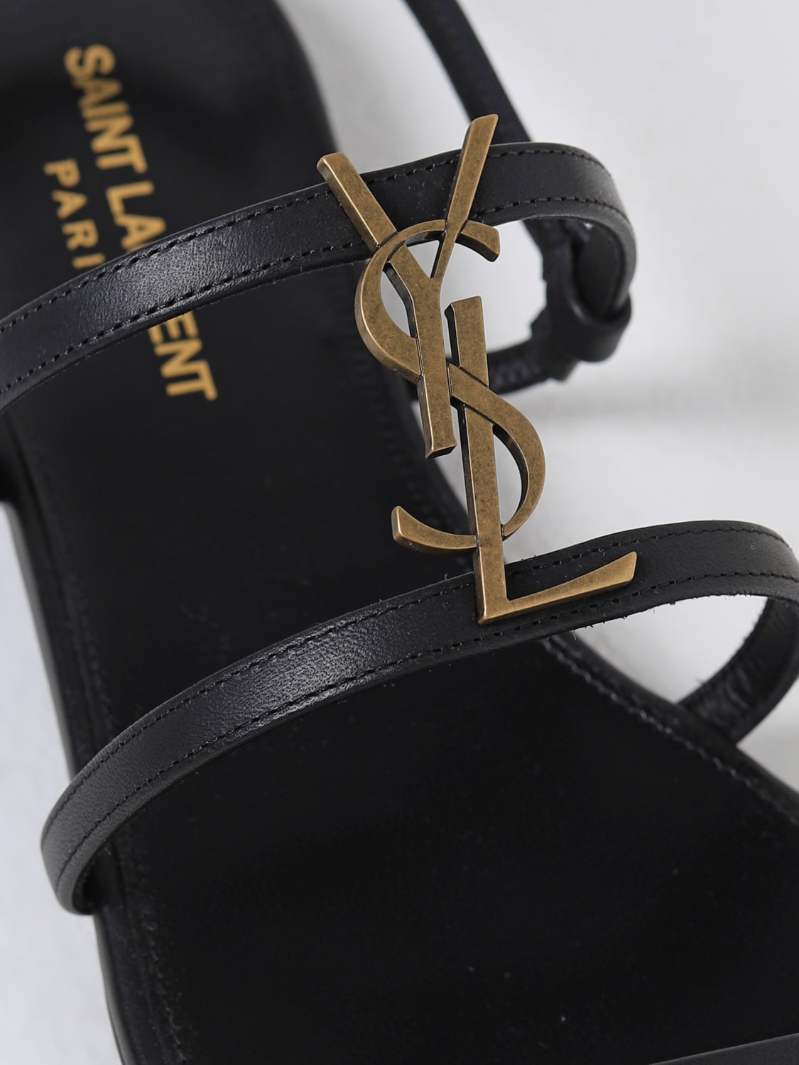 SAINT LAURENT SANDALI BASSI: Scarpe donna Saint Laurent, Nero - Img 4