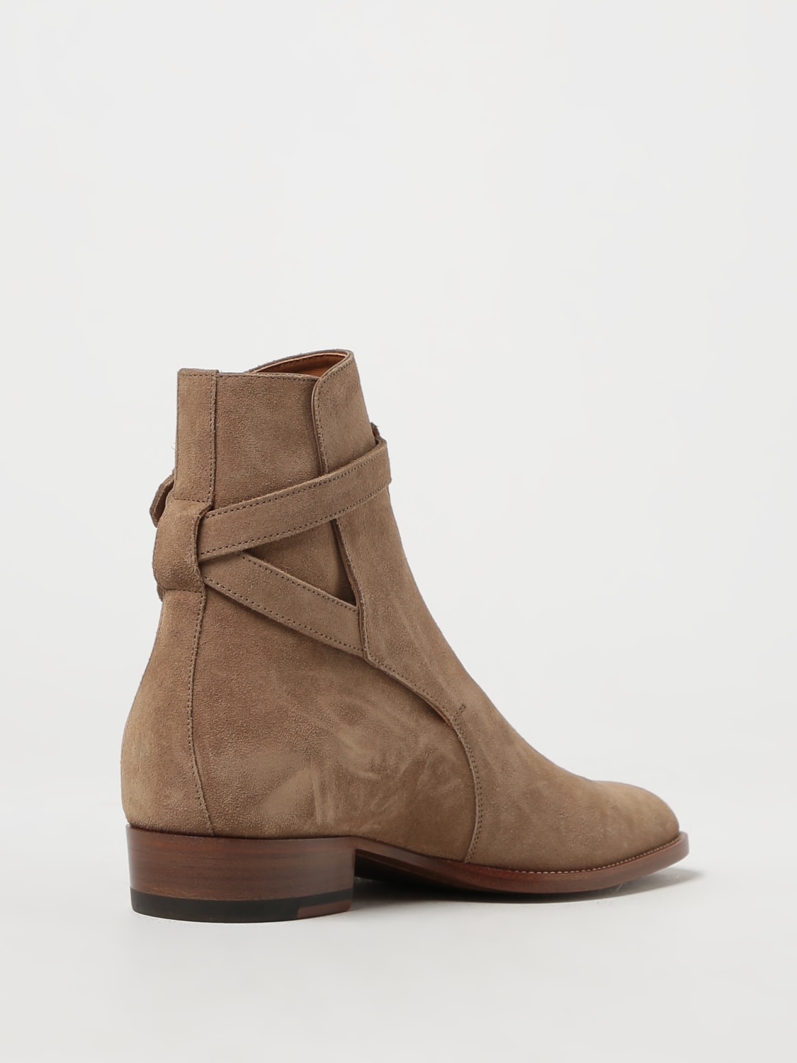 SAINT LAURENT BOOTS: Flat shoes man Saint Laurent, Beige - Img 3