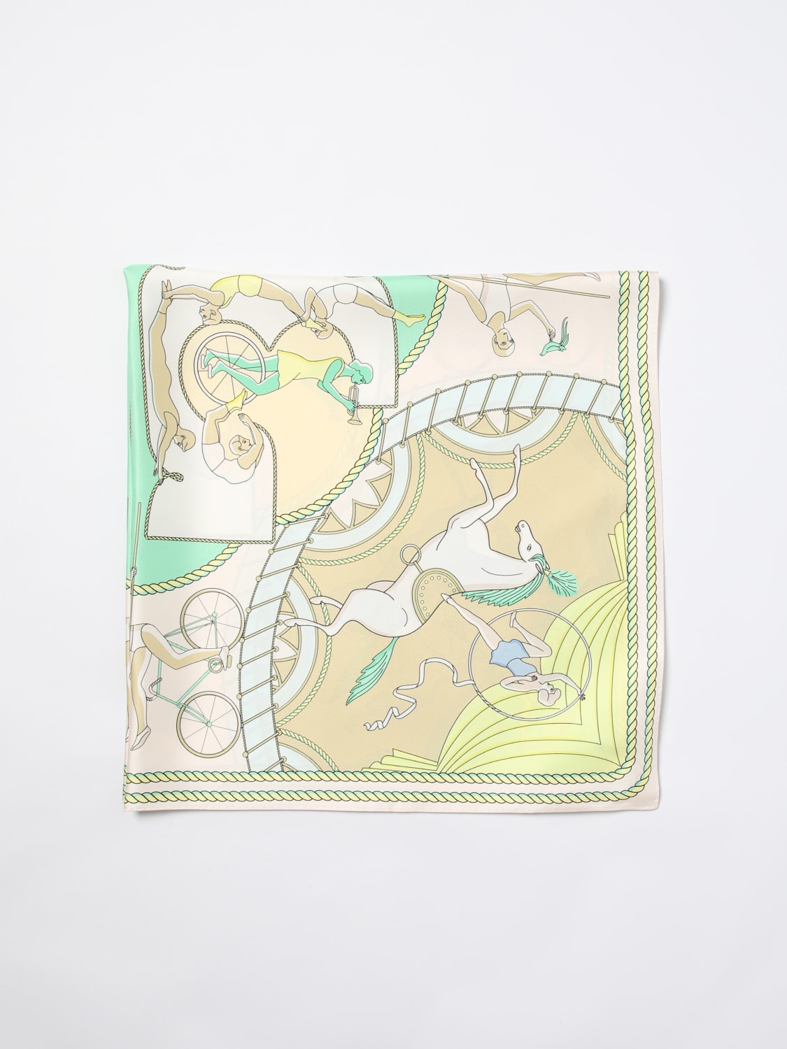 Giglio Foulard Tory Burch in seta con stampa acrobati