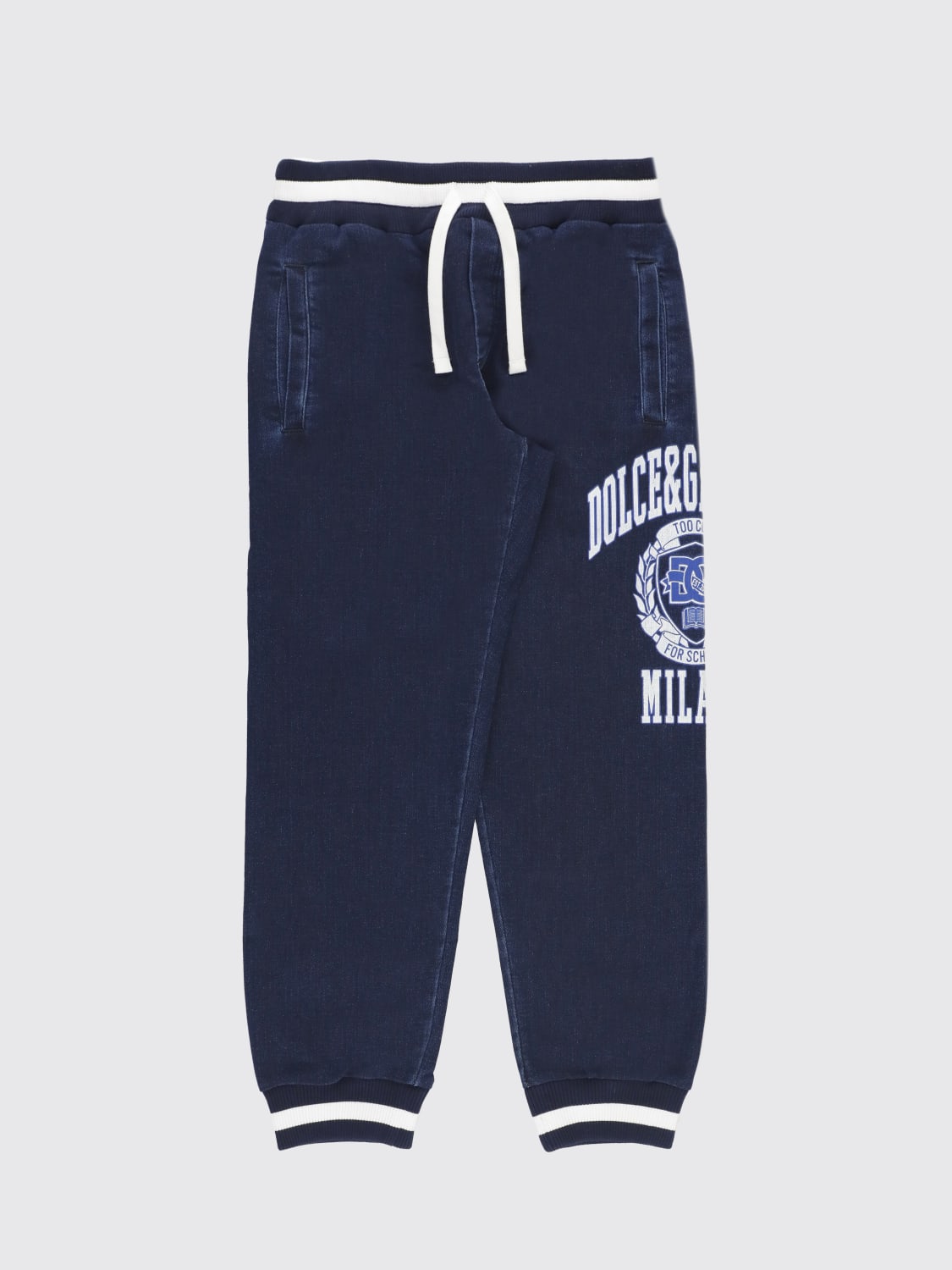 DOLCE & GABBANA PANTALONE: Pantalone jogging Dolce & Gabbana, Blue - Img 1