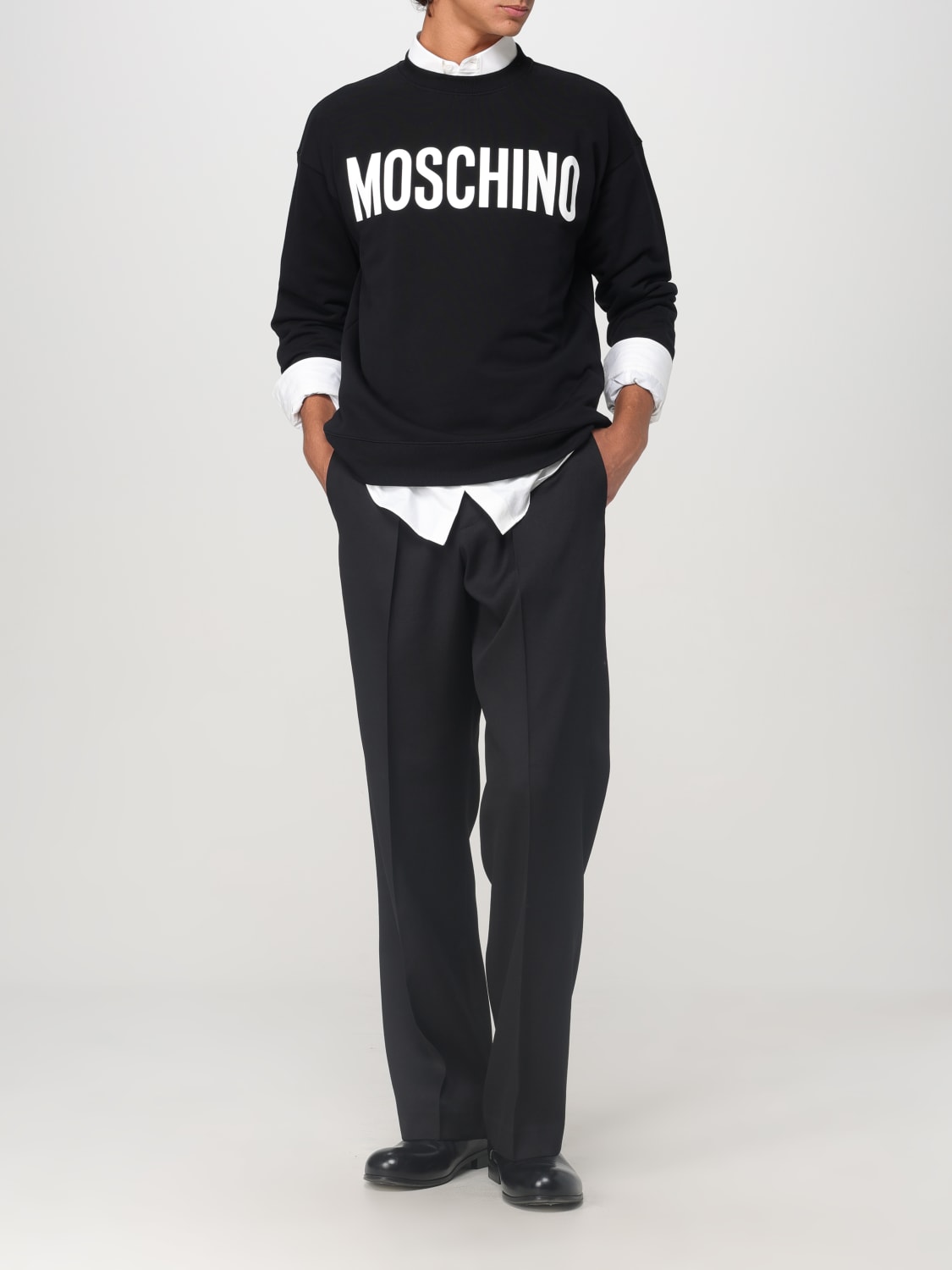 MOSCHINO COUTURE FELPA: Felpa Moschino Couture in cotone , Nero - Img 2