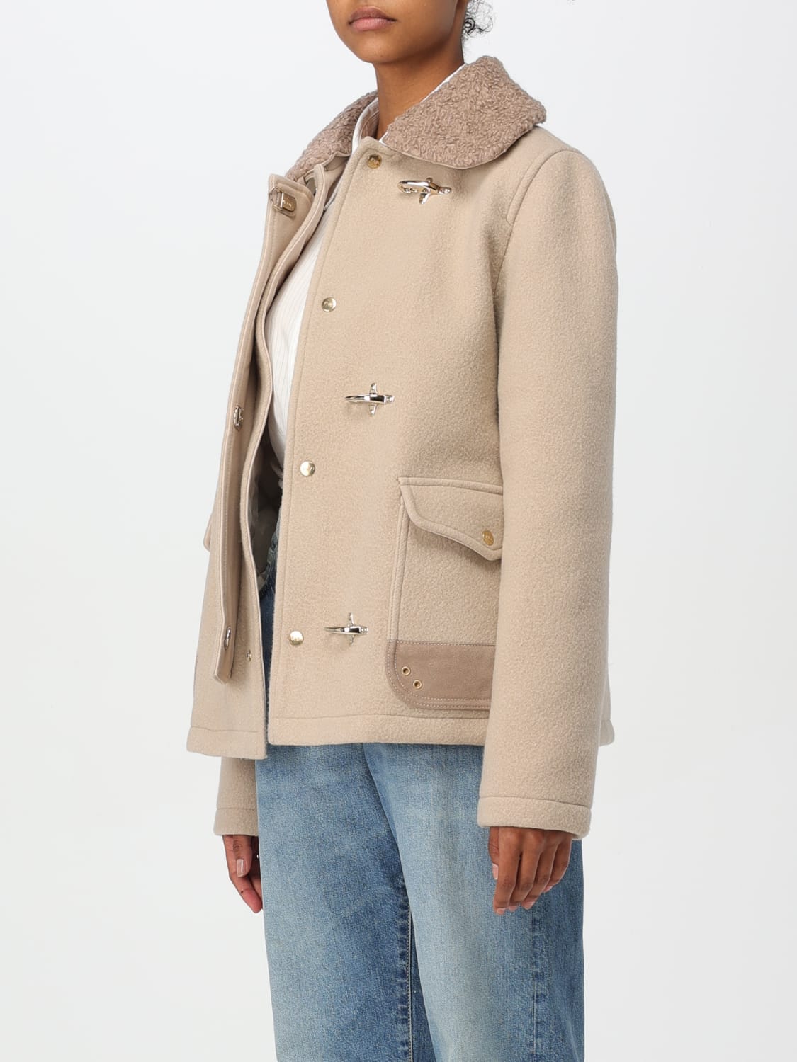 FAY COAT: Coat woman Fay, Beige - Img 3