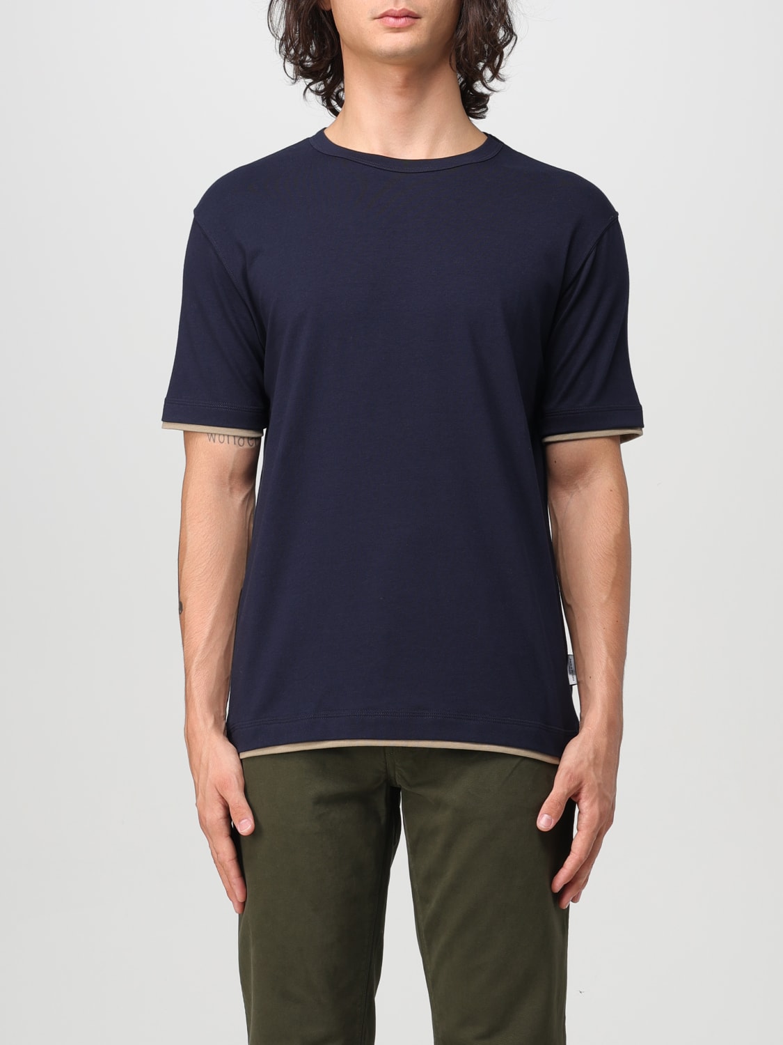 Giglio T-shirt basic Paolo Pecora in cotone