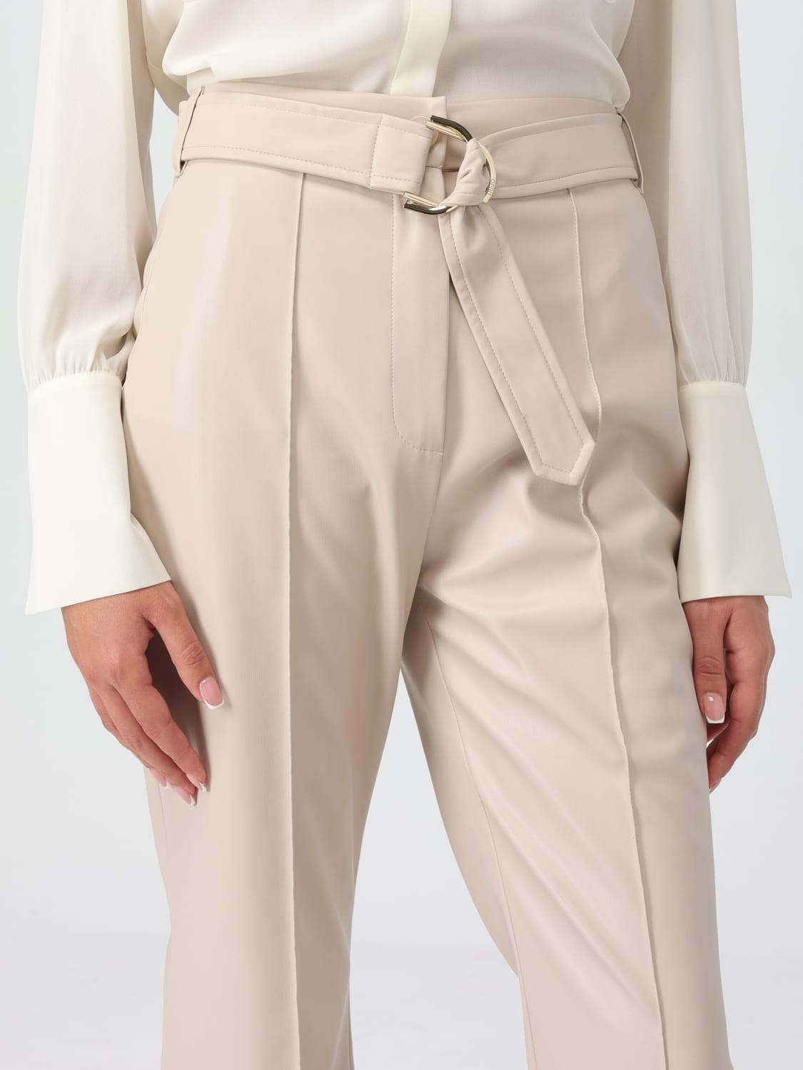 LIU JO PANTS: Pants woman Liu Jo, Yellow Cream - Img 3