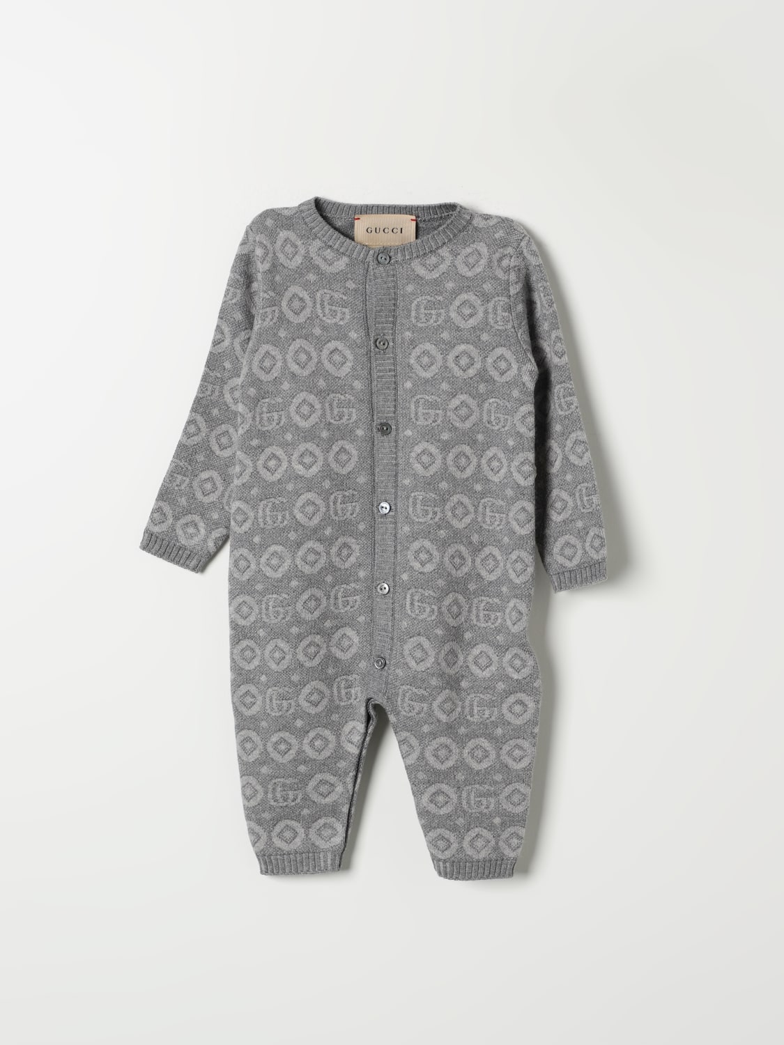 GUCCI PAJAMAS: Pajamas kids Gucci, Grey - Img 1