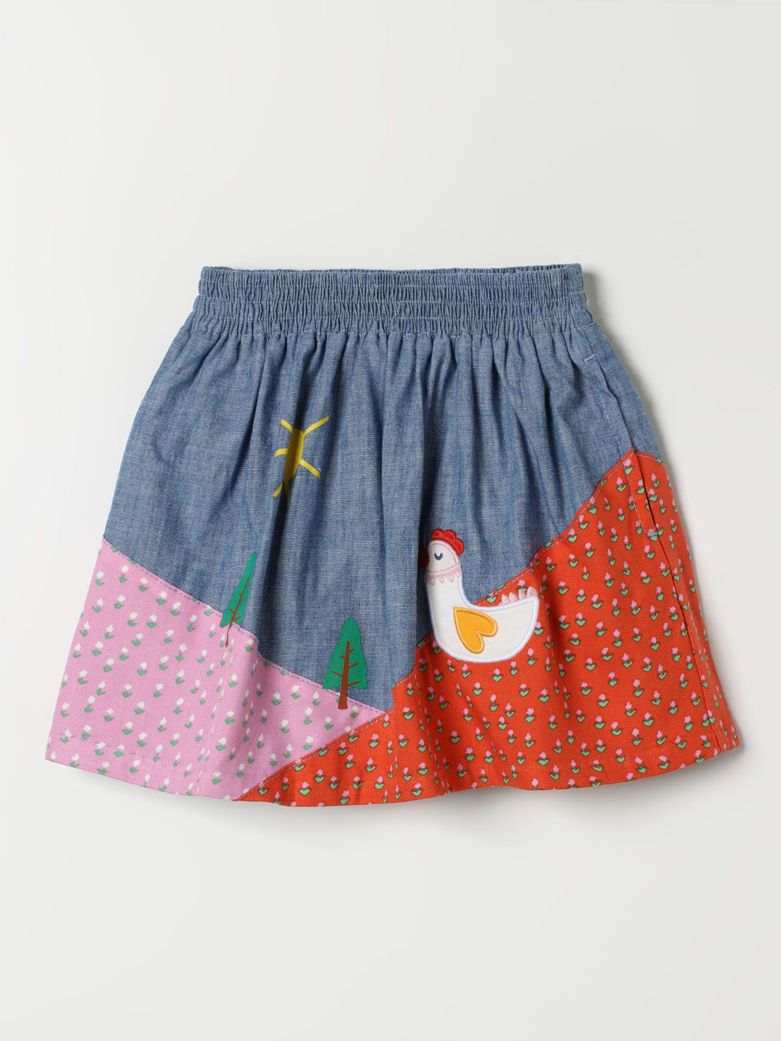 STELLA MCCARTNEY KIDS GONNA: Gonna Stella McCartney Kids in denim stampato , Fantasia - Img 1