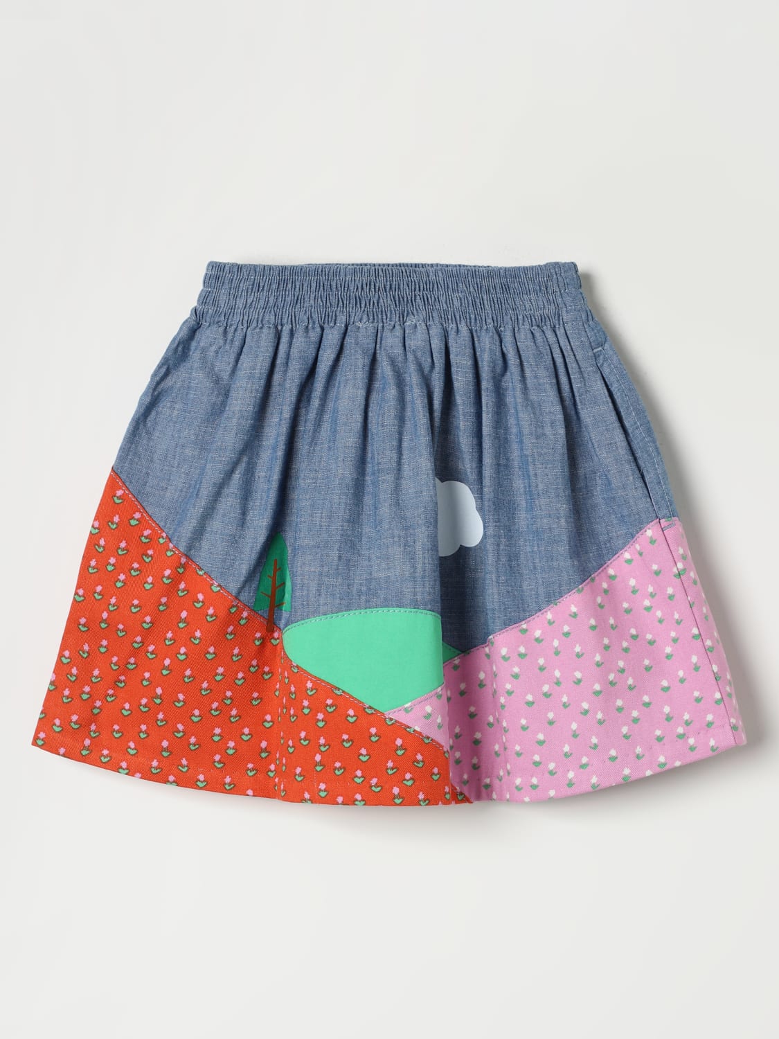 STELLA MCCARTNEY KIDS GONNA: Gonna Stella McCartney Kids in denim stampato , Fantasia - Img 2