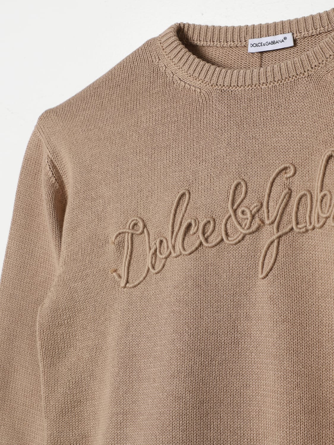 DOLCE & GABBANA PULL: Pull enfant Dolce & Gabbana, Beige - Img 3