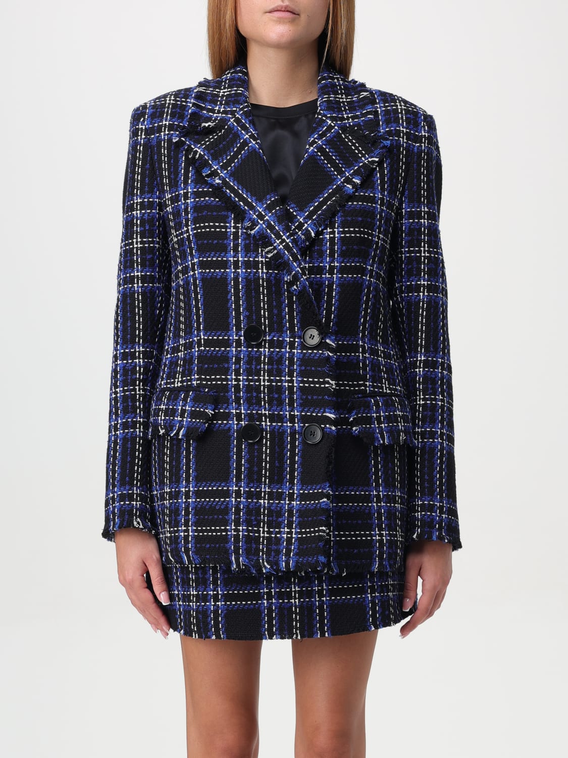 Giglio Blazer a doppiopetto tartan MSGM