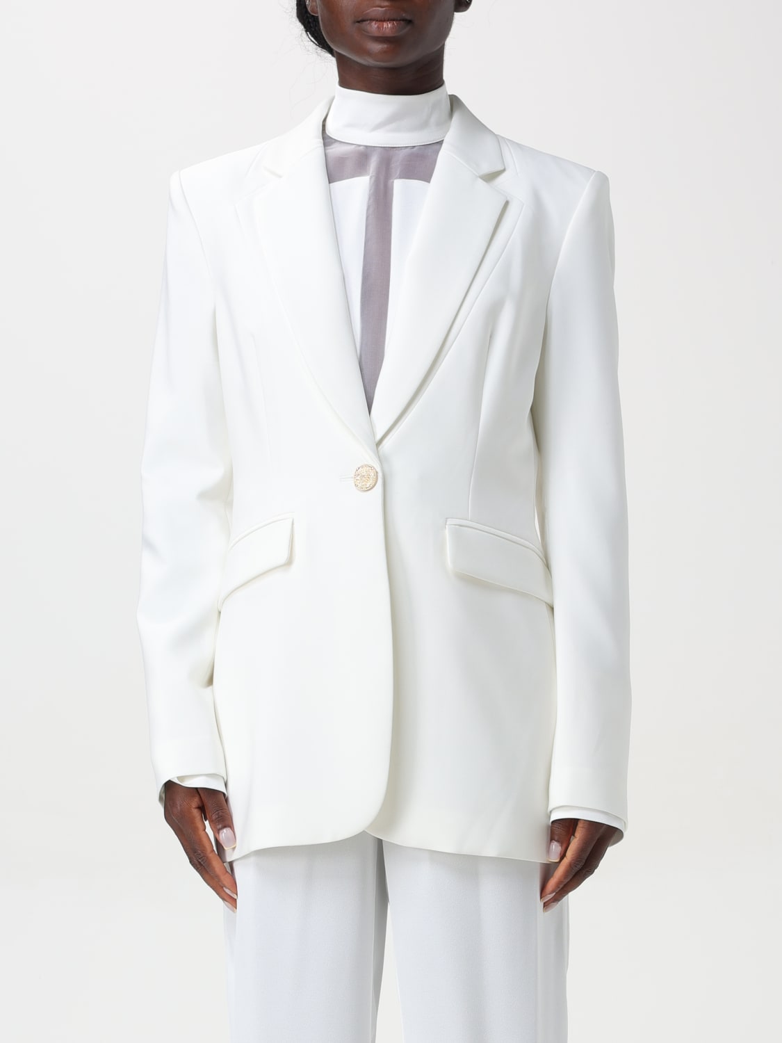 GENNY BLAZER: Genny single-breasted blazer, White - Img 1