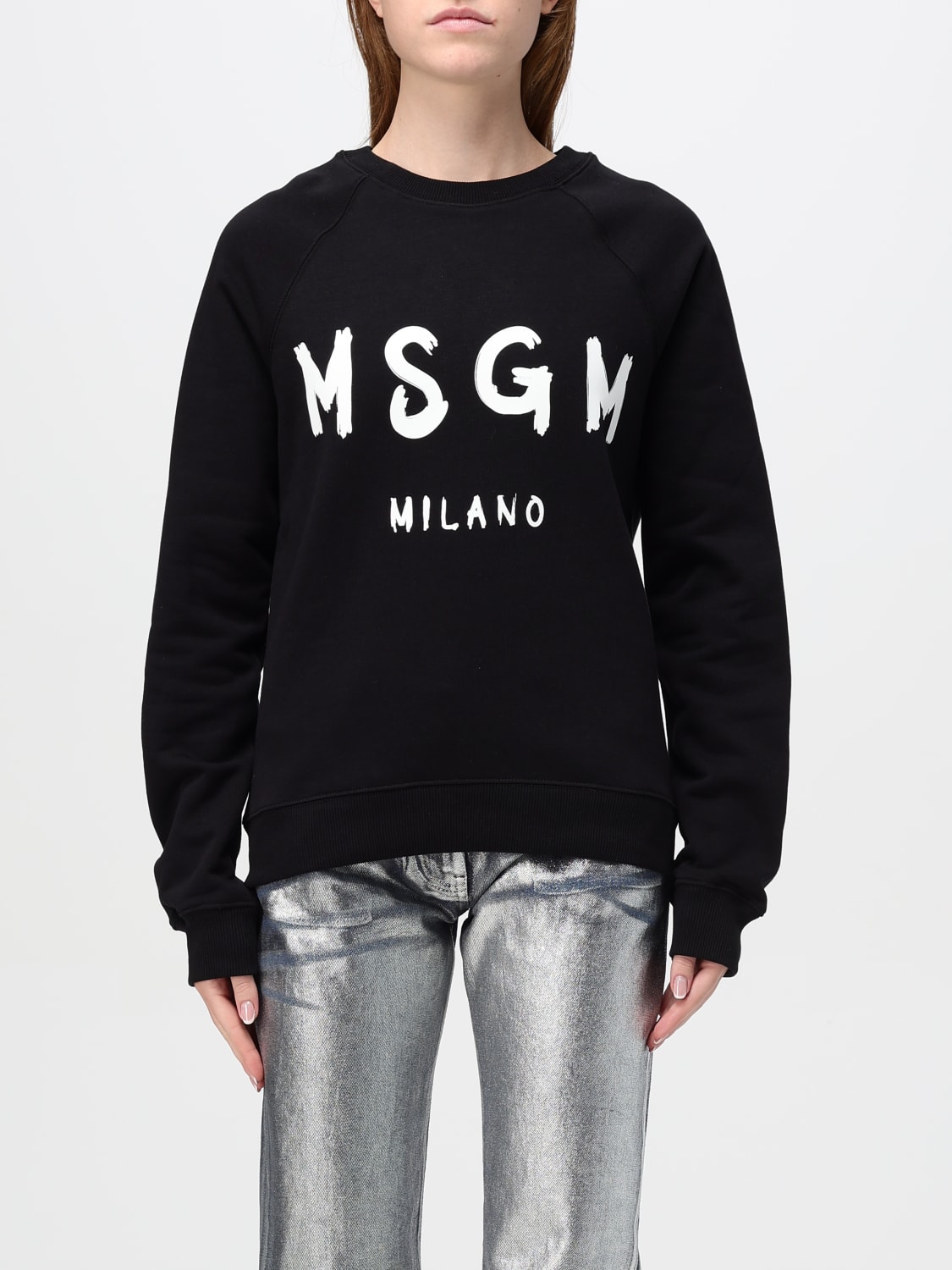 MSGM SWEATSHIRT: Sweatshirt woman MSGM, Black - Img 1