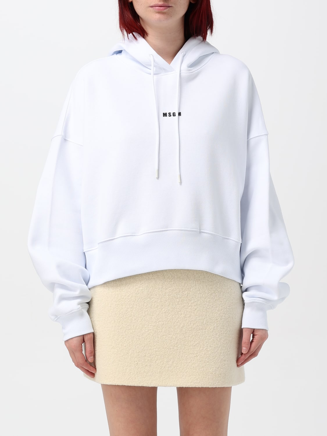 MSGM SWEATSHIRT: Sweatshirt woman MSGM, White - Img 1