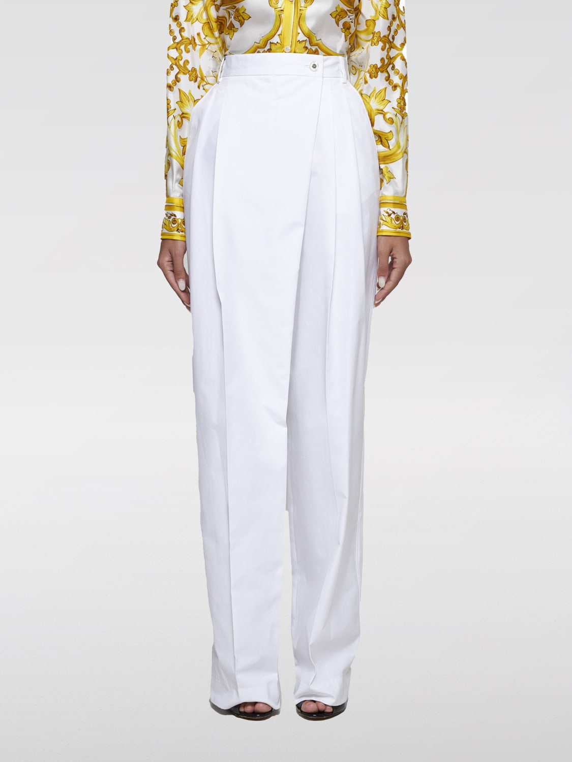 DOLCE & GABBANA PANTS: Pants woman Dolce & Gabbana, White - Img 1