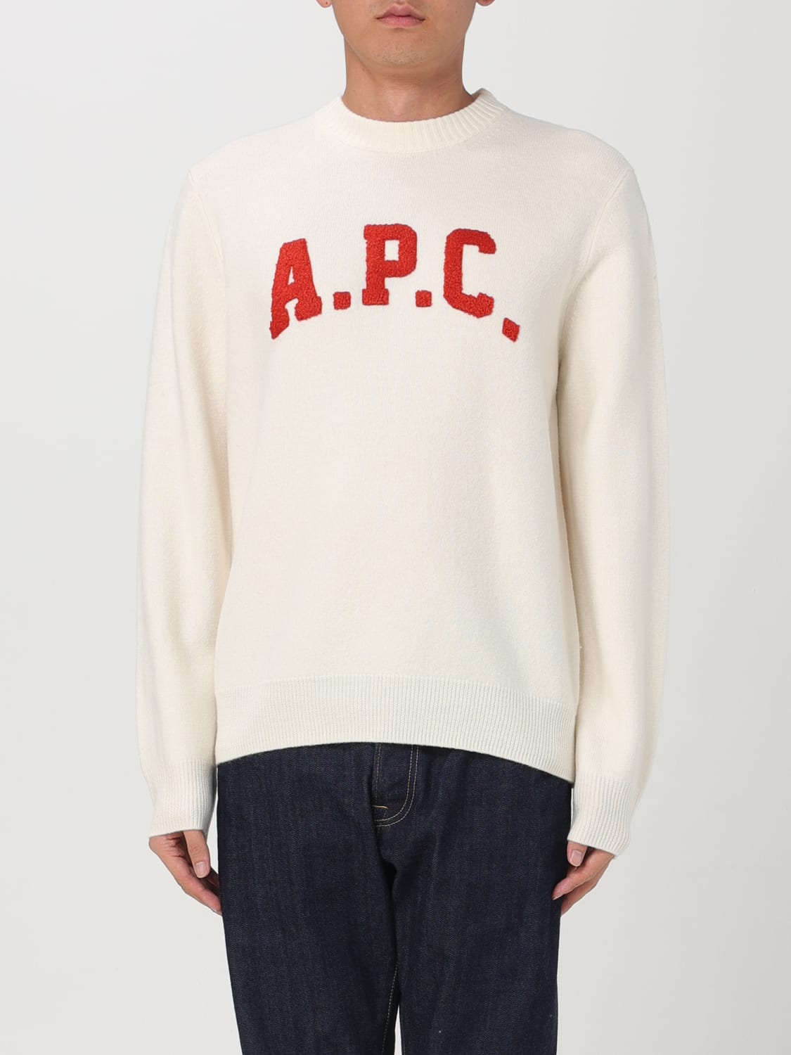 A.P.C. SWEATER: Sweater men A.P.C., Beige - Img 1