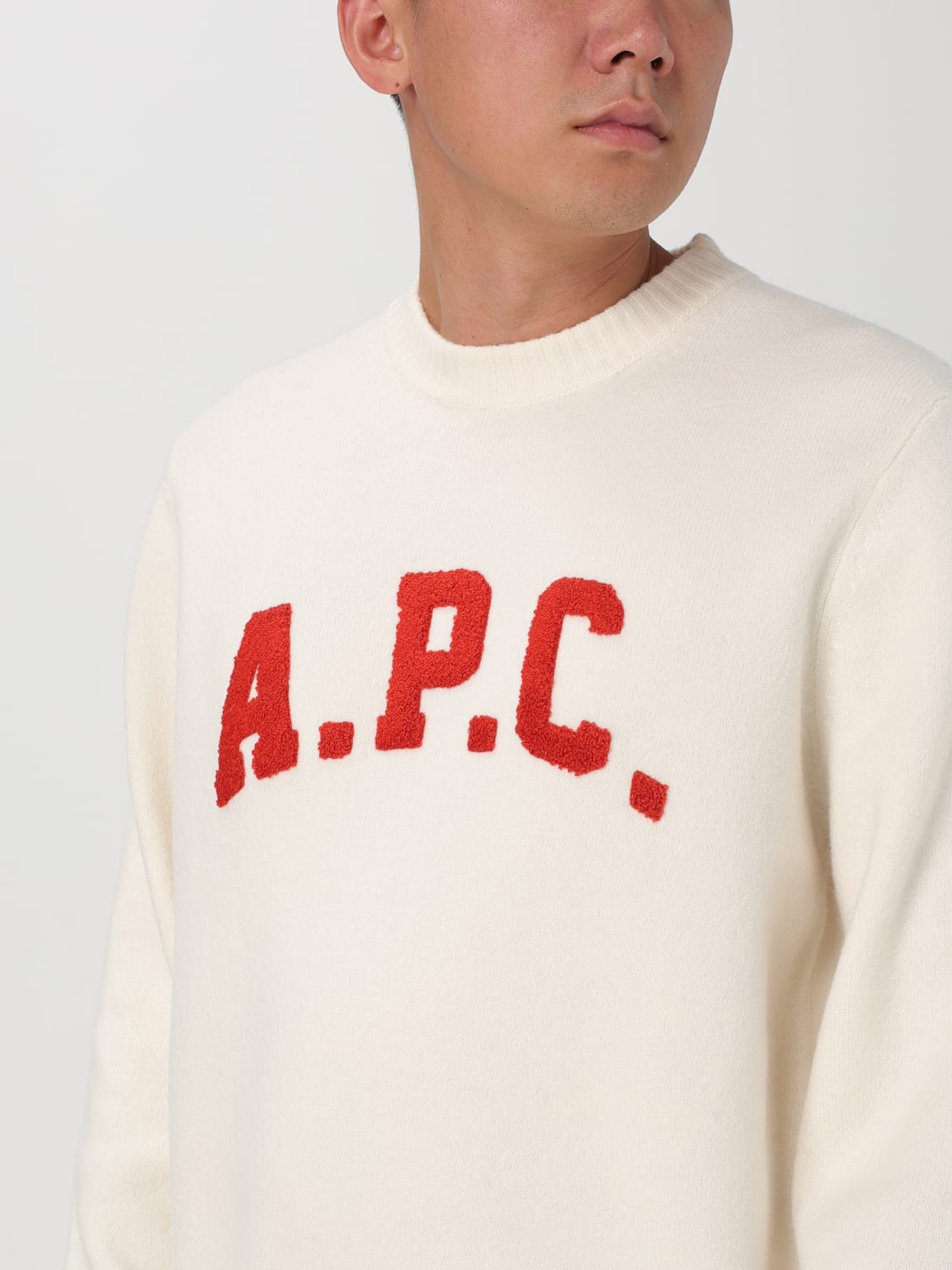 A.P.C. SWEATER: Sweater men A.P.C., Beige - Img 3