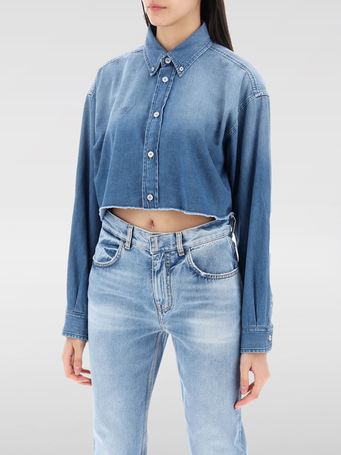 Giglio Camicia crop di jeans Givenchy