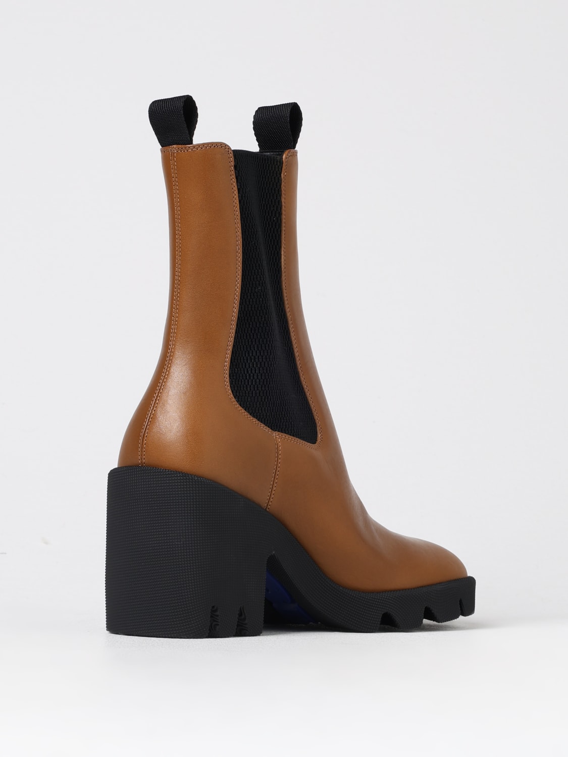 BURBERRY FLAT ANKLE BOOTS: Boots woman Burberry, Leather - Img 3