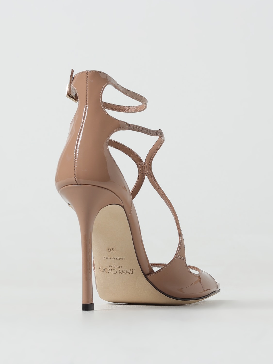 JIMMY CHOO Sandales plates femme Rose Sandales A Talons Jimmy Choo AZIA 95 PAT en ligne sur GIGLIO.COM