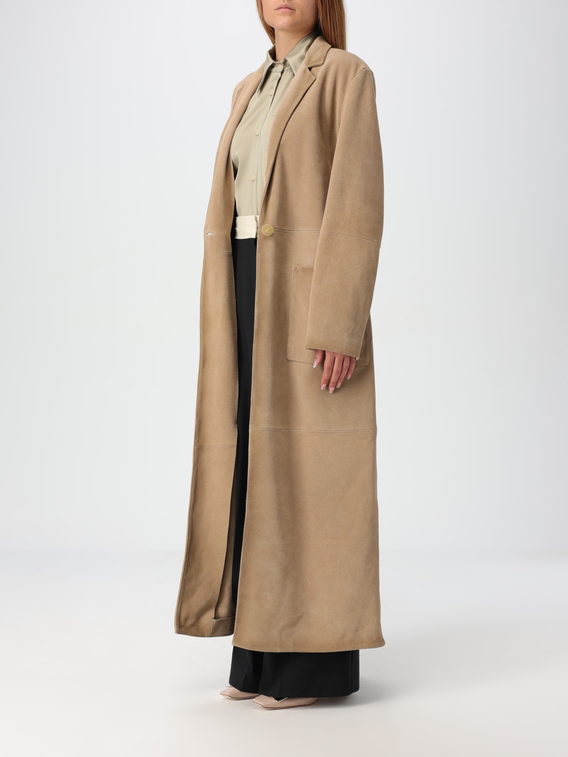 ALYSI COAT: Coat woman Alysi, Sand - Img 3