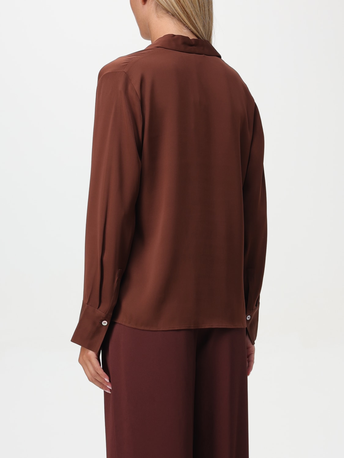 VINCE TOP: Vince silk blouse, Brown - Img 2