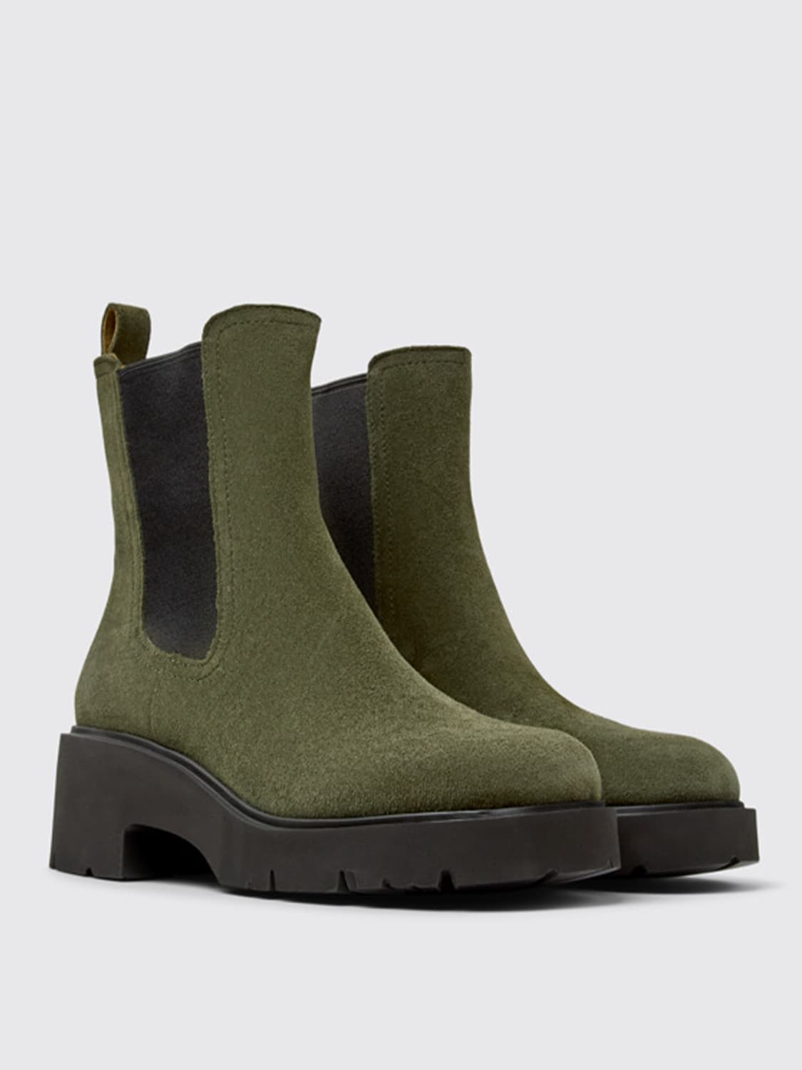 CAMPER FLAT ANKLE BOOTS: Shoes woman Camper, Green - Img 2