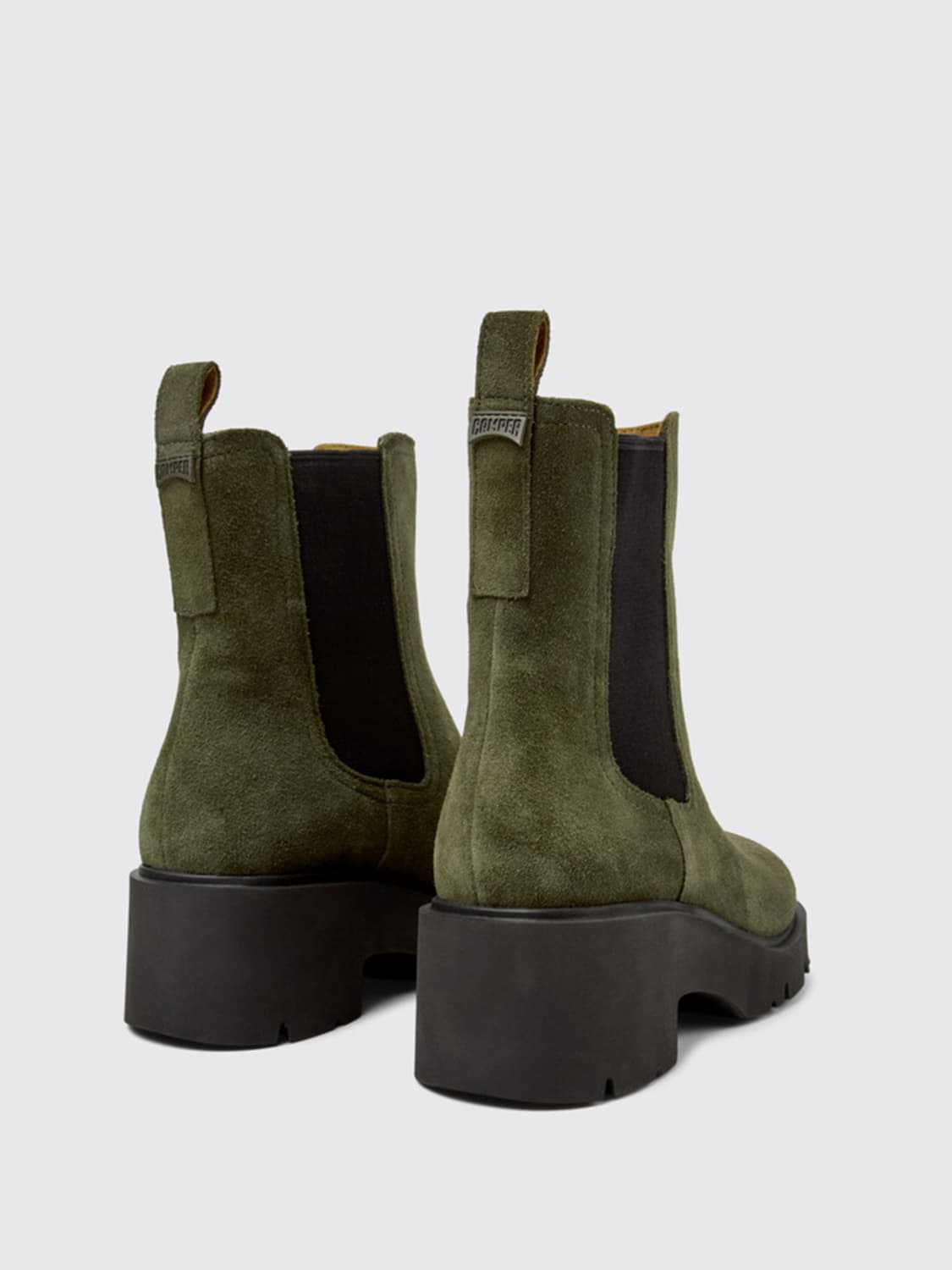 CAMPER FLAT ANKLE BOOTS: Shoes woman Camper, Green - Img 3