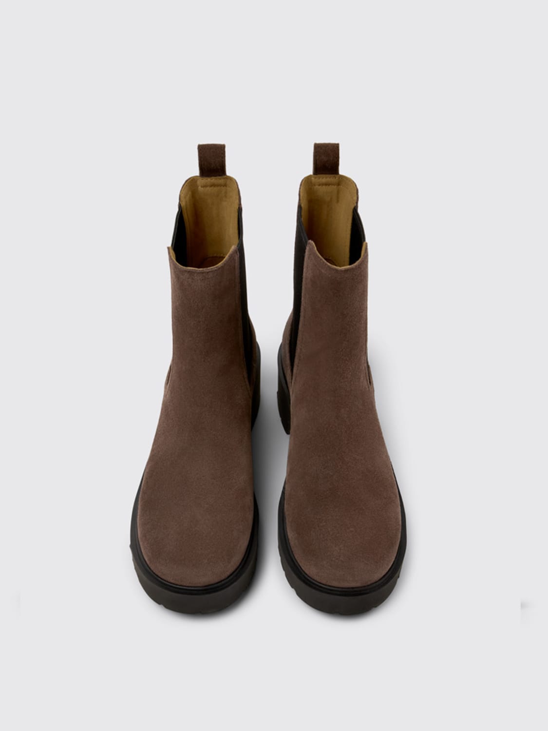 CAMPER FLAT ANKLE BOOTS: Shoes woman Camper, Brown - Img 4