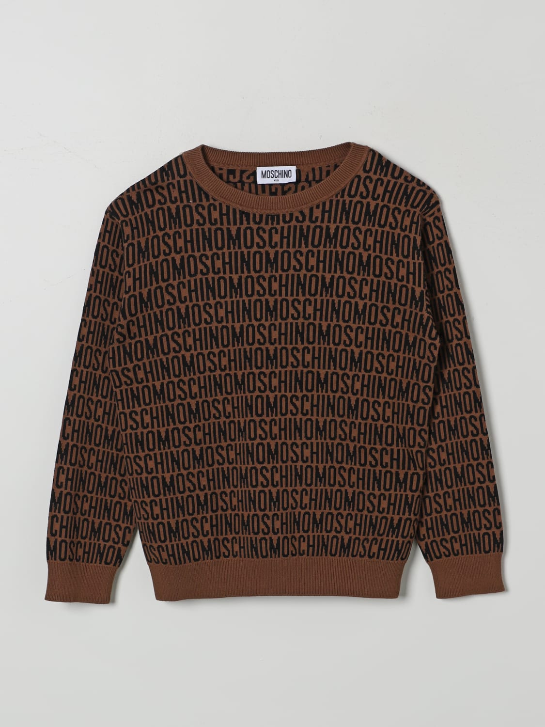 MOSCHINO SWEATER: Sweater kids Moschino, Brown - Img 1