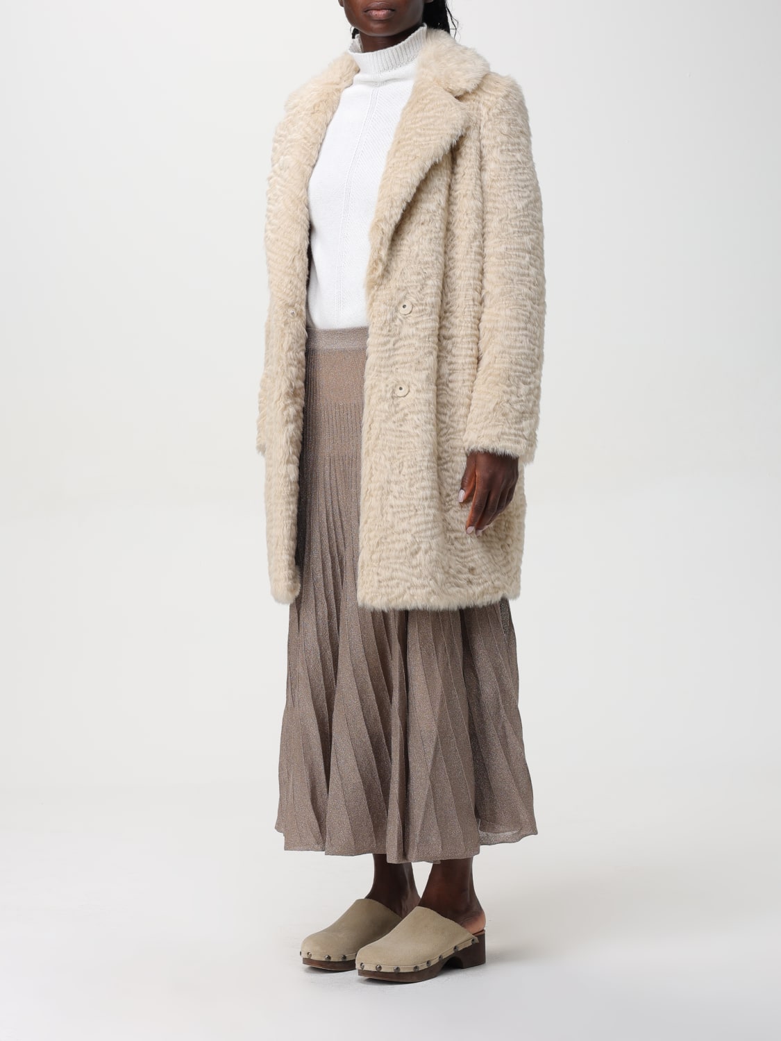 TWINSET COAT: Coat woman Twinset, Beige - Img 3