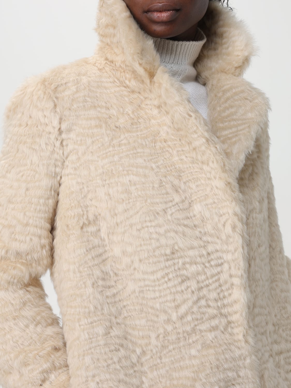 TWINSET COAT: Coat woman Twinset, Beige - Img 4