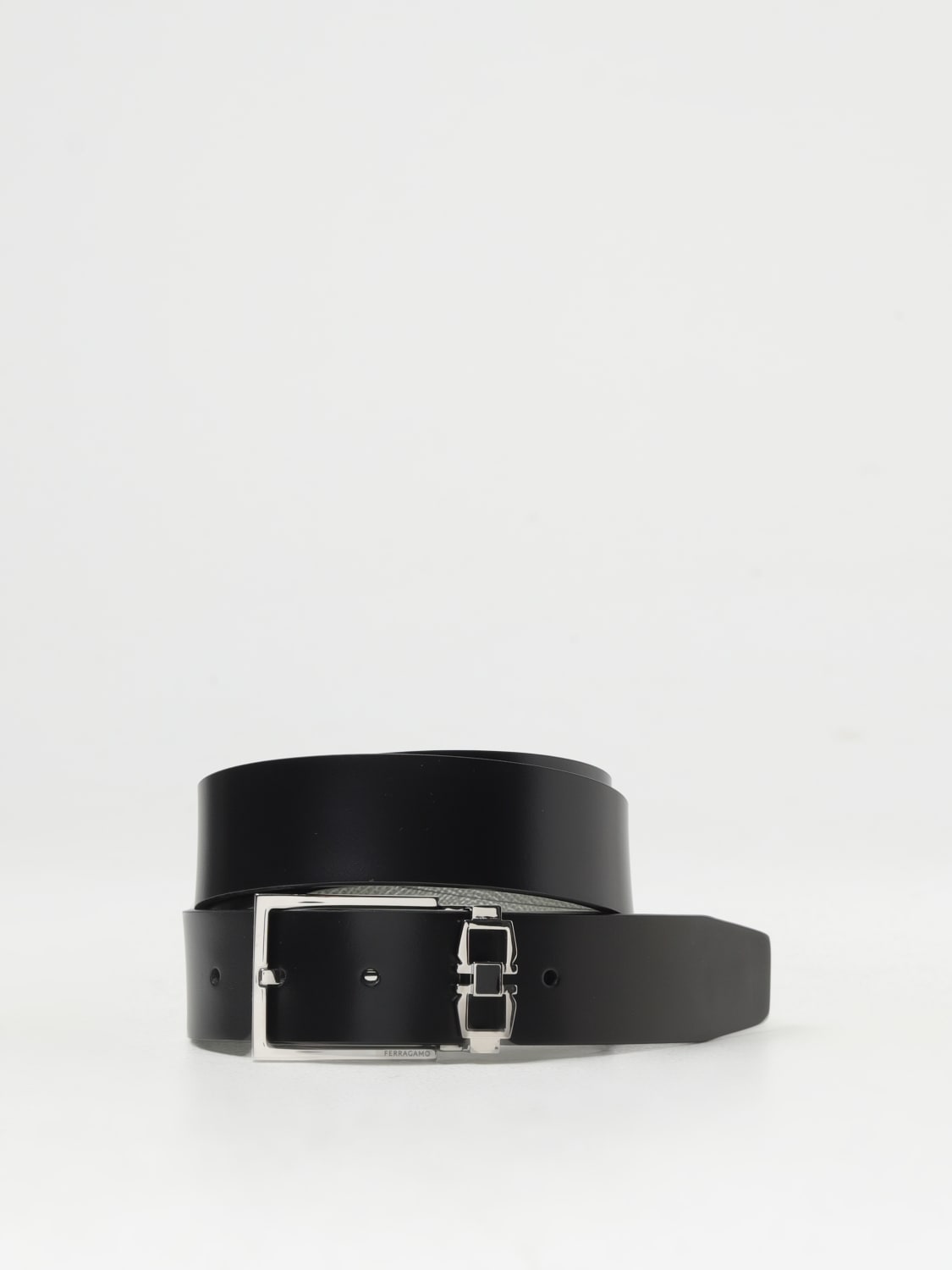 FERRAGAMO BELT: Belt men Ferragamo, Black - Img 1