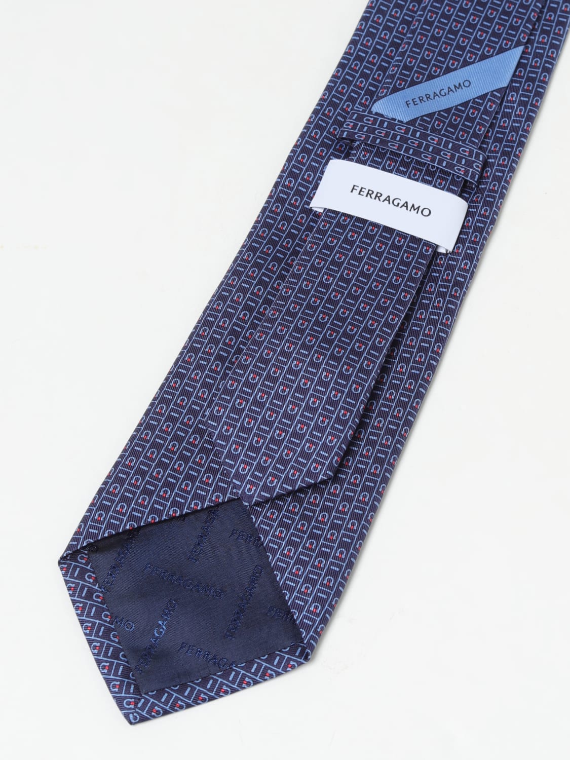 FERRAGAMO TIE: Tie men Ferragamo, Blue - Img 2