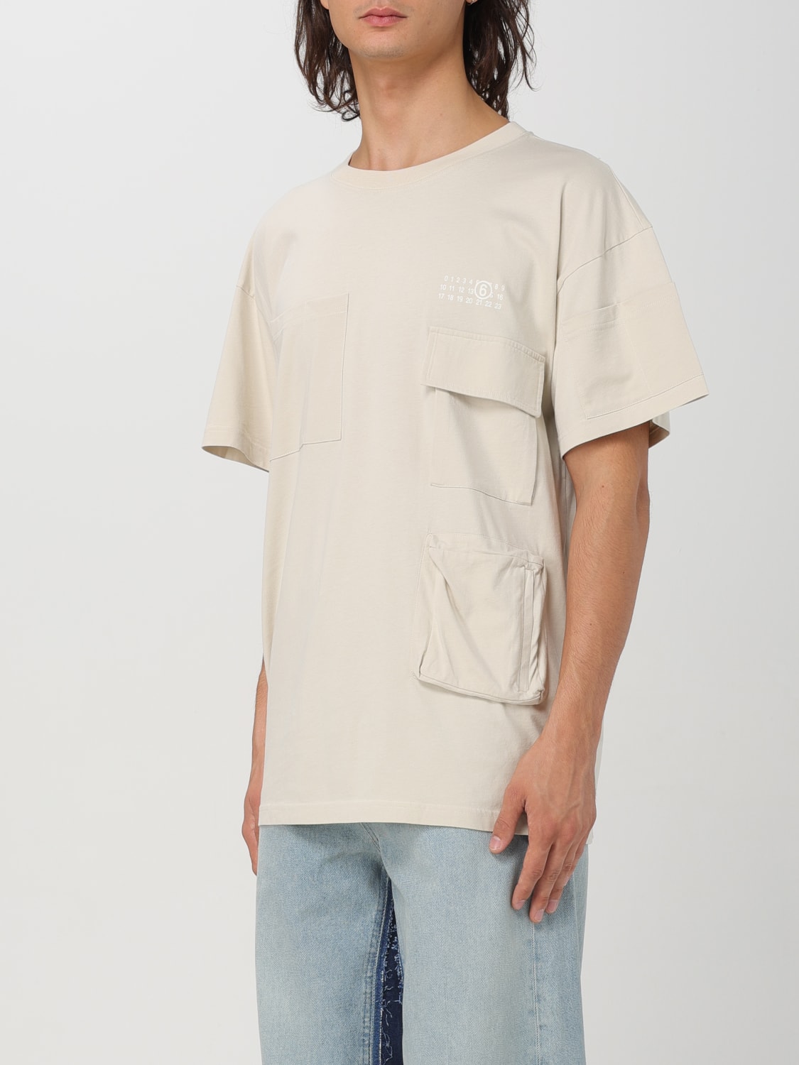 MM6 MAISON MARGIELA T-SHIRT: T-shirt men Mm6 Maison Margiela, Beige - Img 4