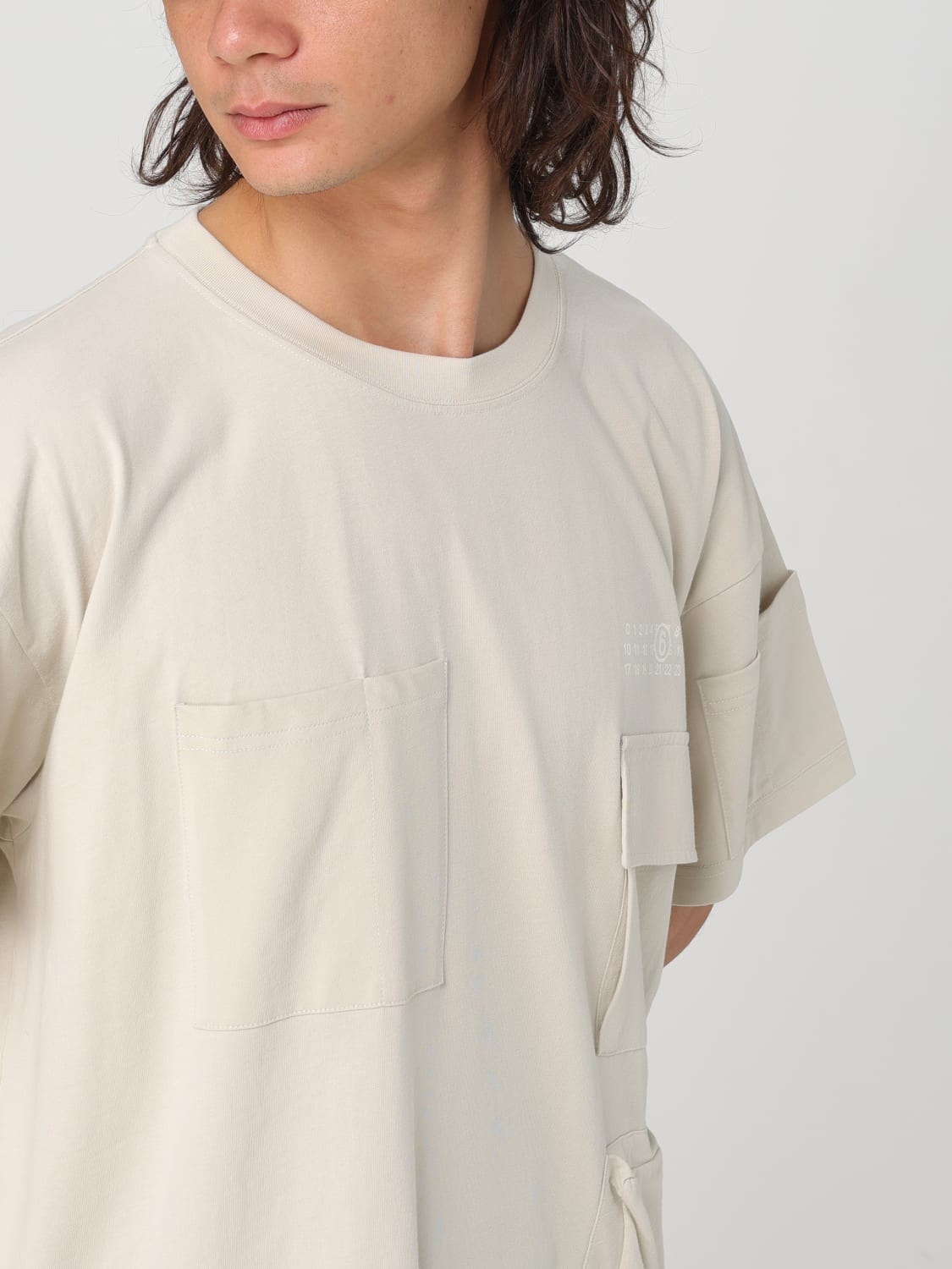 MM6 MAISON MARGIELA T-SHIRT: T-shirt men Mm6 Maison Margiela, Beige - Img 5