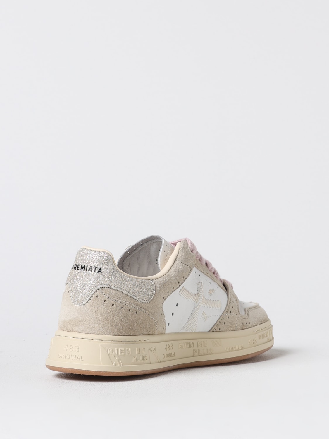 PREMIATA SNEAKERS: Sneakers Quinn Premiata in pelle , Beige - Img 3