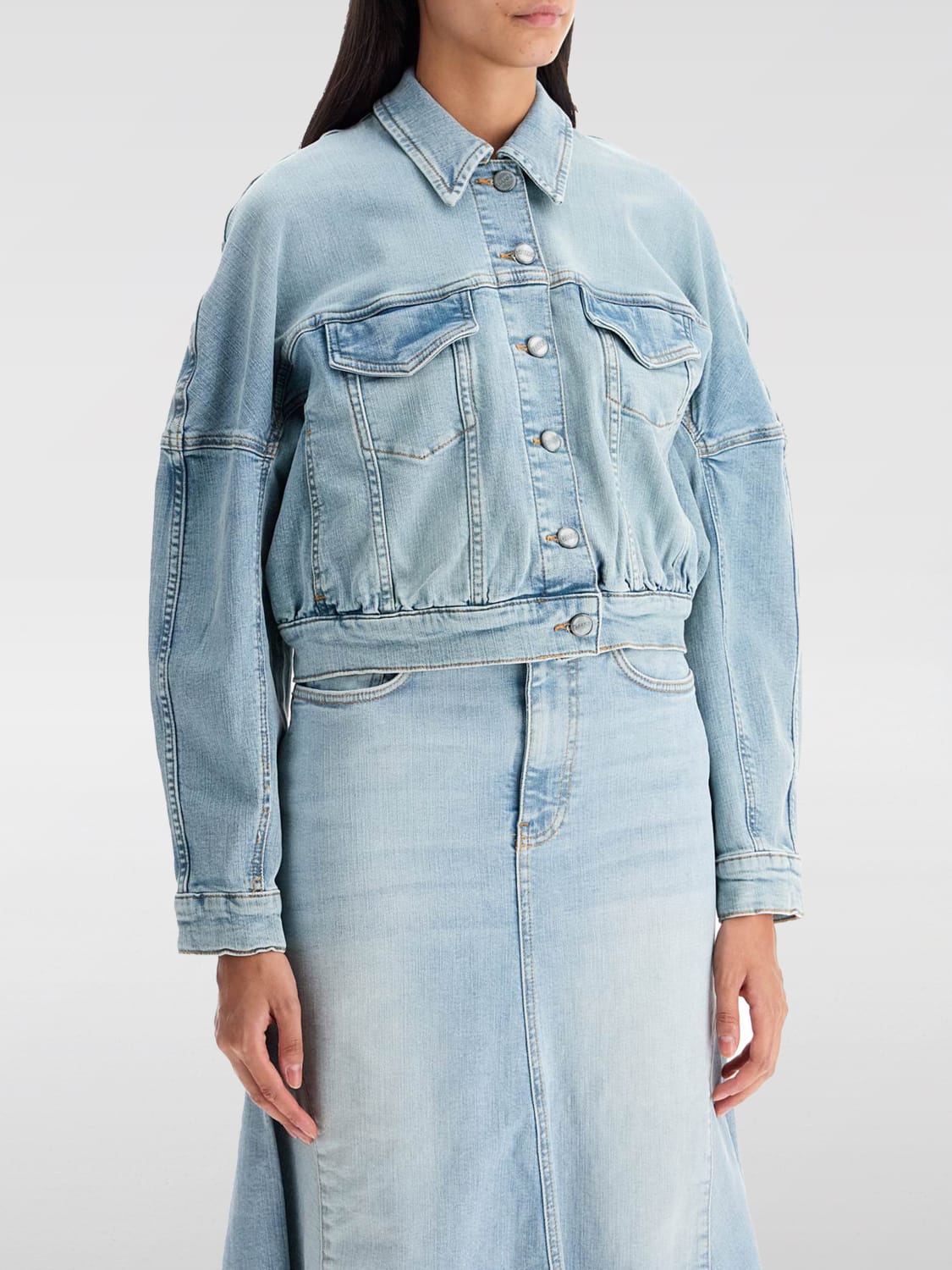 GANNI JACKET: Ganni women's jacket, Denim - Img 1