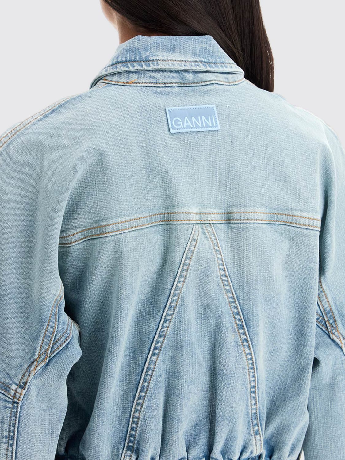 GANNI JACKET: Ganni women's jacket, Denim - Img 3