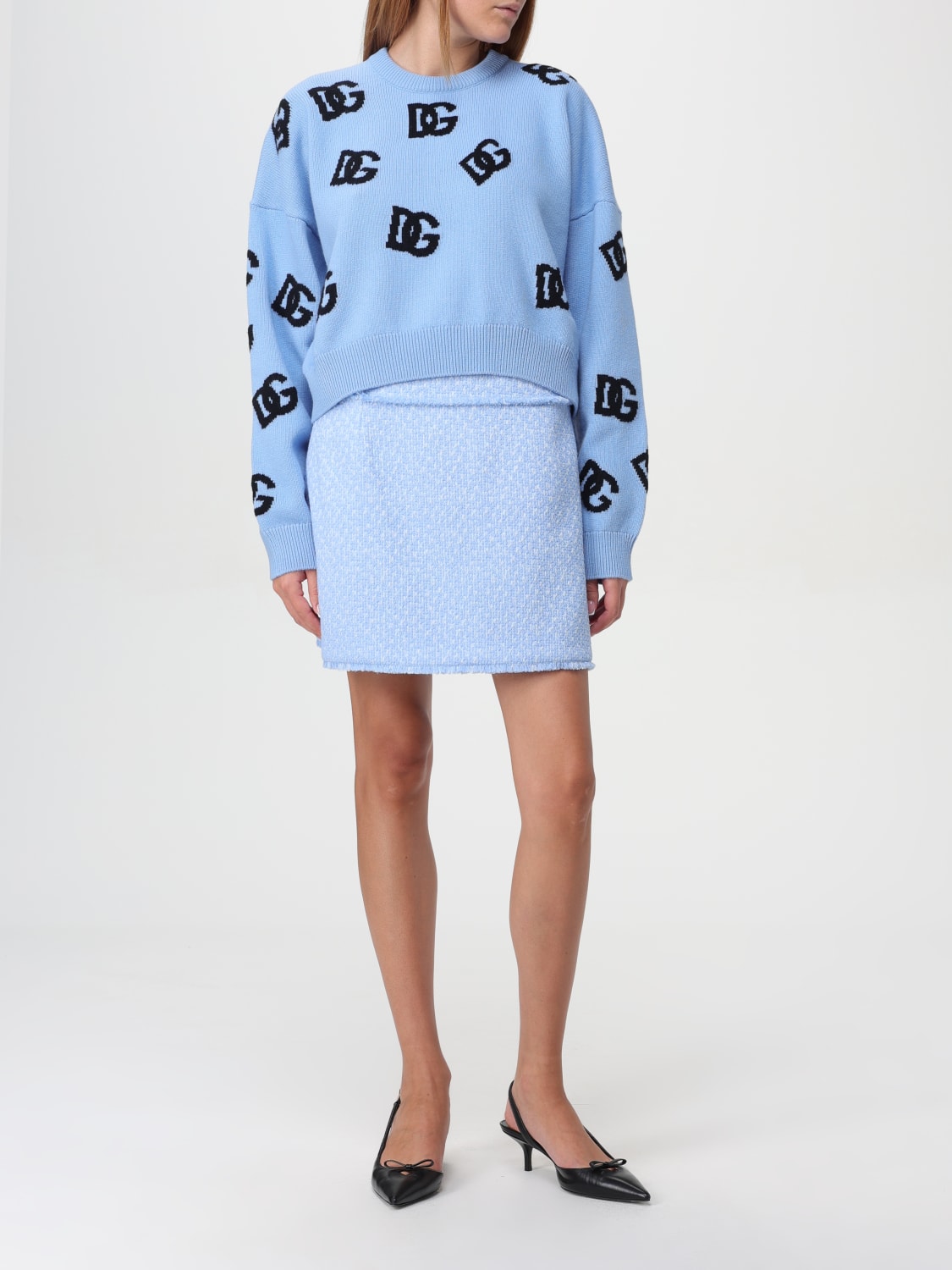 DOLCE & GABBANA SWEATER: Sweatshirt woman Dolce & Gabbana, Blue - Img 2