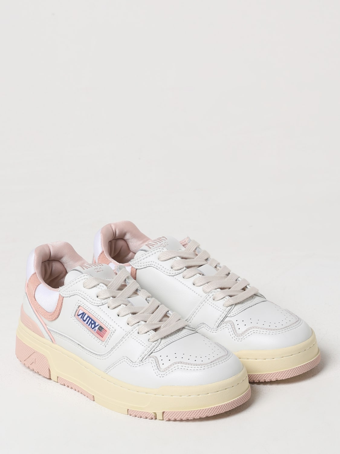 AUTRY SNEAKERS: Sneakers CLC Autry in pelle e mesh , Rosa - Img 2