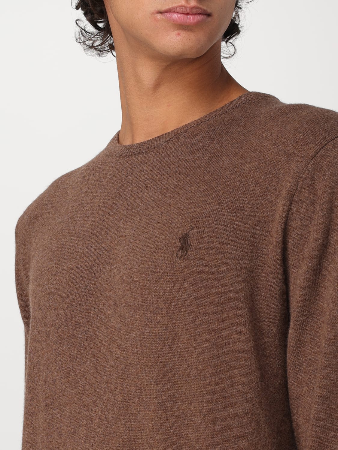 POLO RALPH LAUREN SWEATER: Sweater men Polo Ralph Lauren, Brown - Img 3