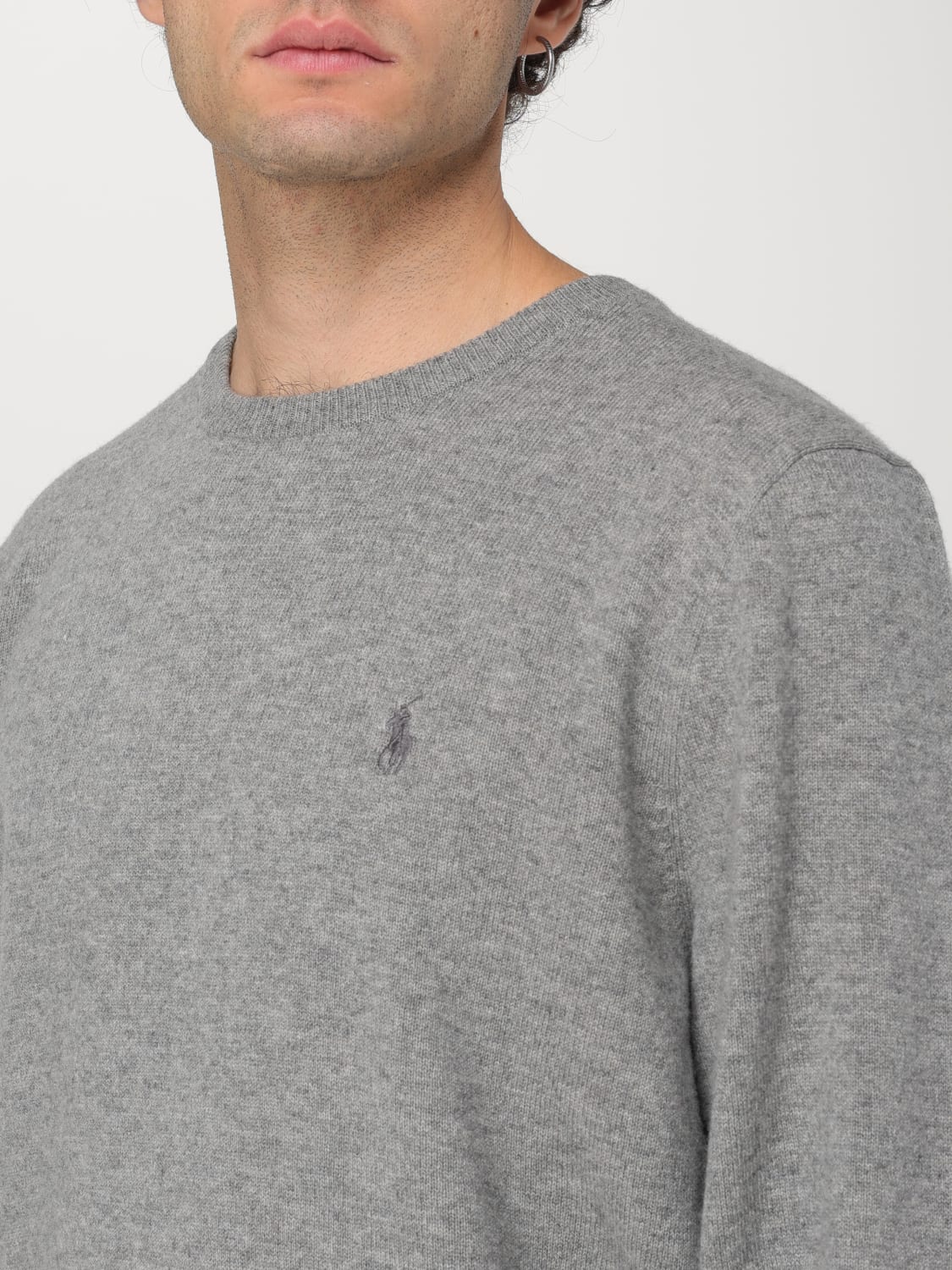 POLO RALPH LAUREN SWEATER: Sweater men Polo Ralph Lauren, Grey 1 - Img 3