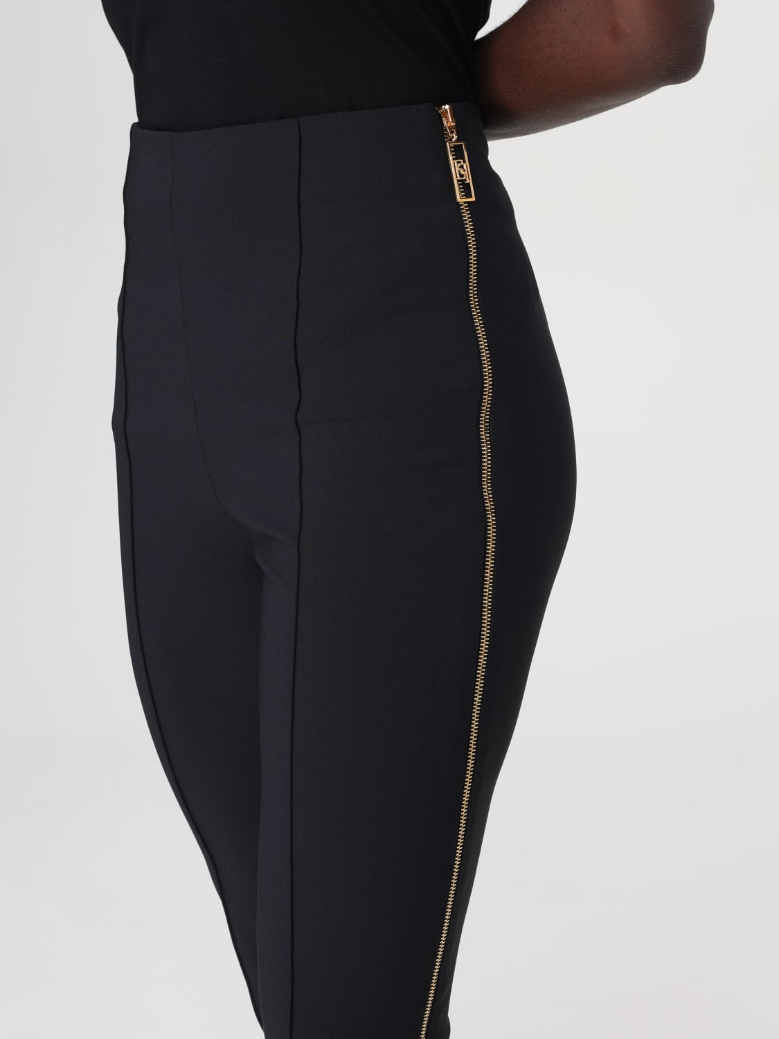 ELISABETTA FRANCHI PANTALONE: Pantalone Elisabetta Franchi in viscosa stretch , Nero - Img 3