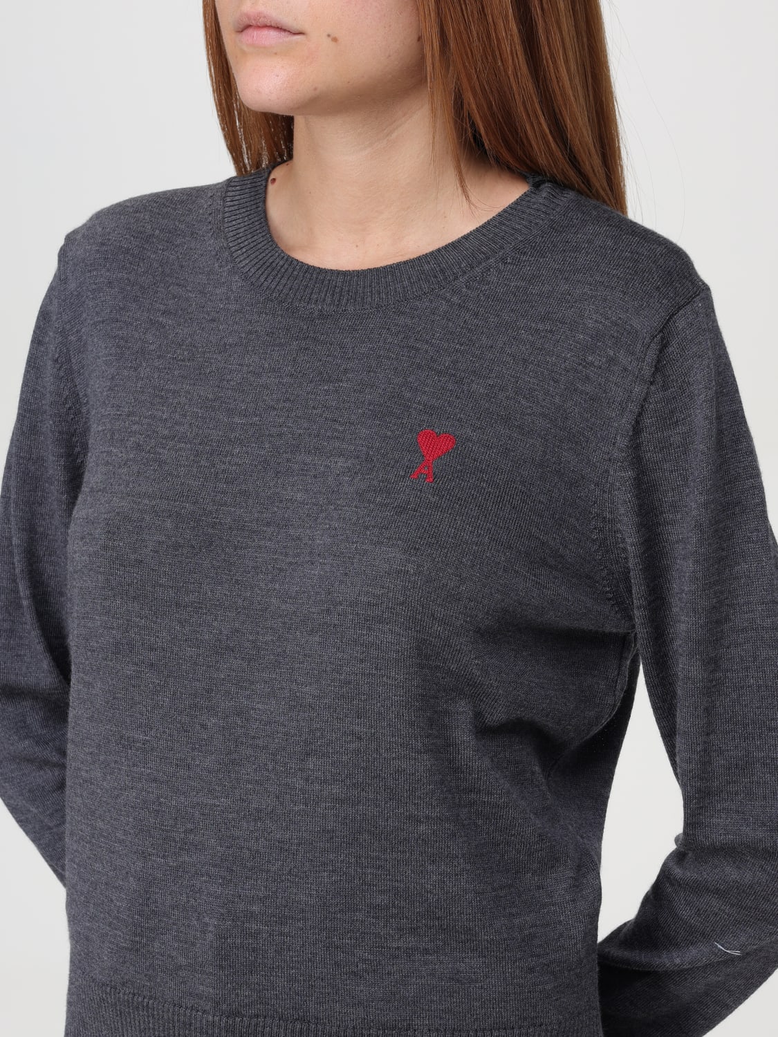 AMI PARISグレー ニット AMI Alexandre Mattiussi ami paris アミパリス ニット Ami De Coeur