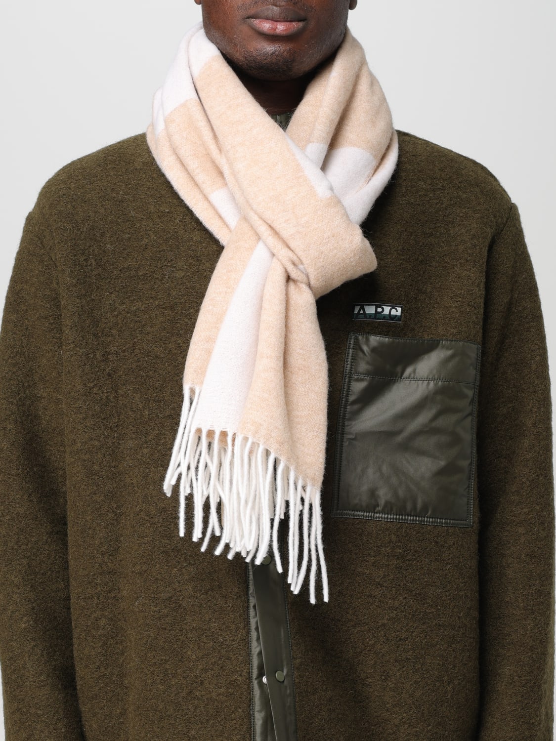 A.P.C. BUFANDA: Bufanda hombre A.P.C., Beige - Img 2