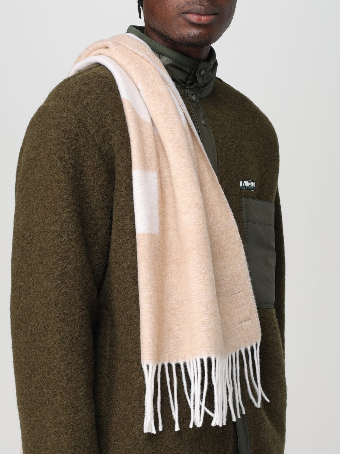 A.P.C. BUFANDA: Bufanda hombre A.P.C., Beige - Img 4