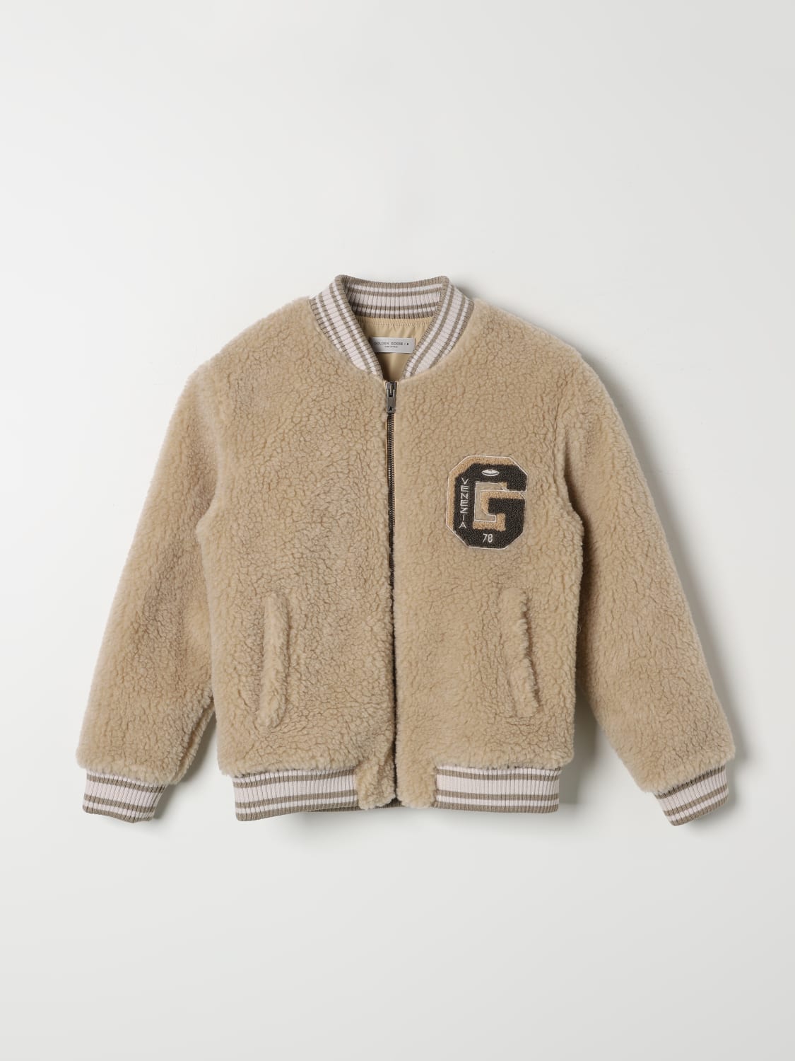 GOLDEN GOOSE VESTE: Veste enfant Golden Goose, Beige - Img 1