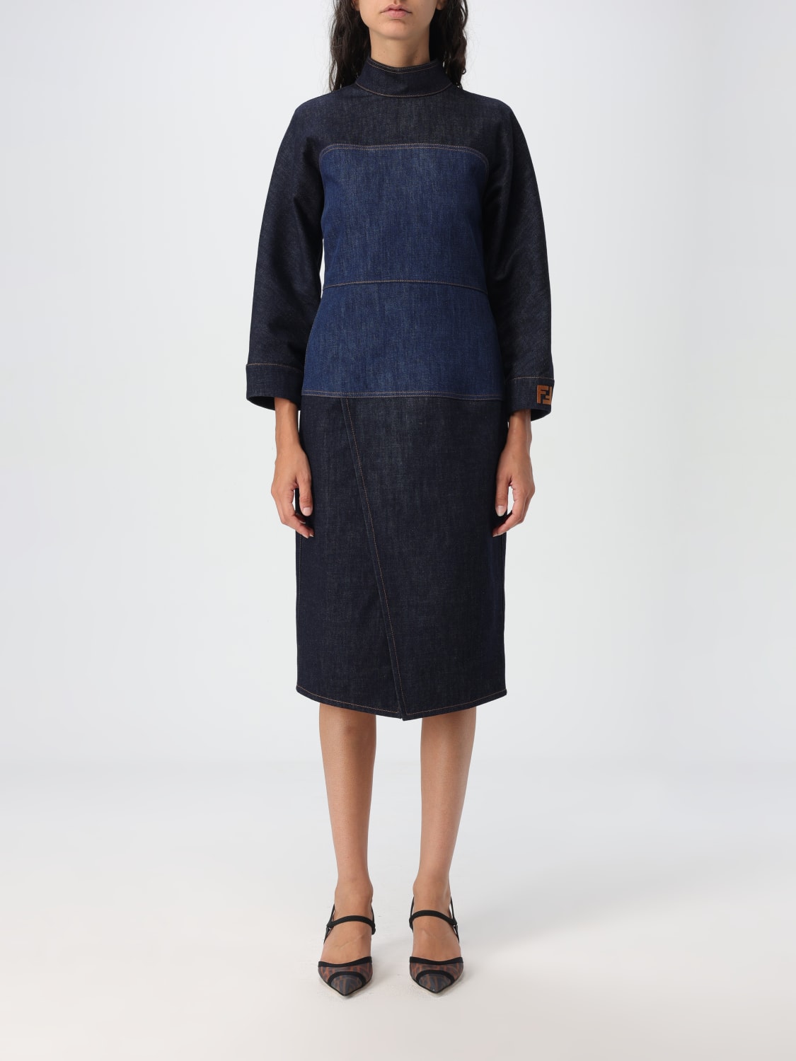 FENDI DRESS: Dress woman Fendi, Blue - Img 1