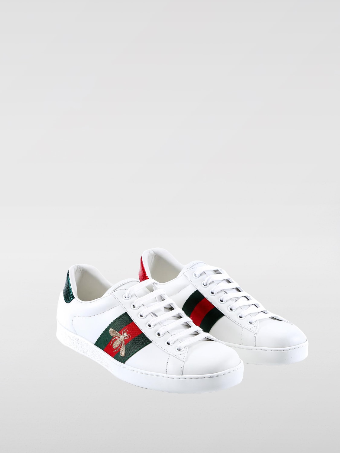 Mens gucci shoes white on sale