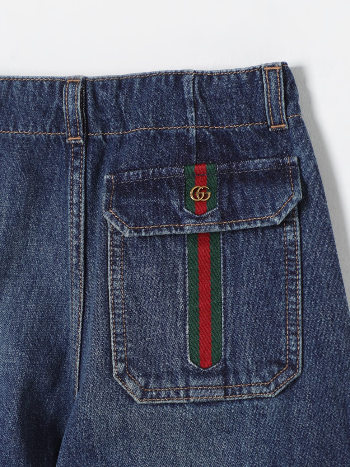 GUCCI PANTALONE: Pantalone Gucci in denim , Blue - Img 3