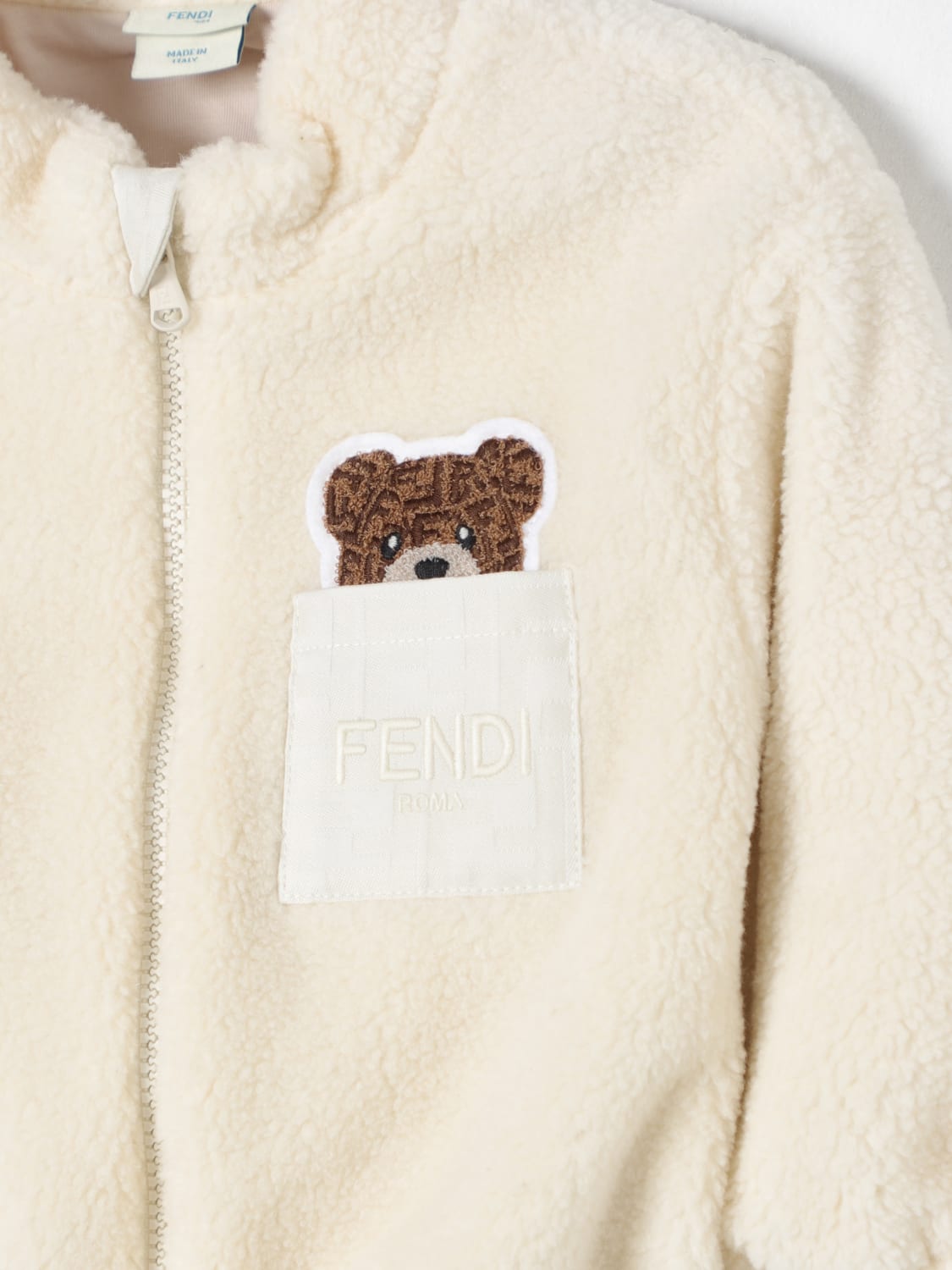 FENDI ジャケット: ジャケット ボーイ Fendi, ホワイト - Img 3